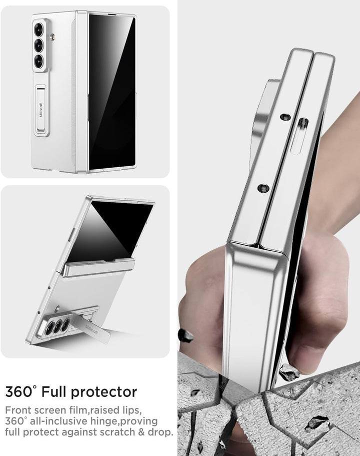 Miimall Kompatibel mit Samsung Galaxy Z Fold 7 Hülle mit Displayschutz Anti-SPY, [Magnetischer Schar