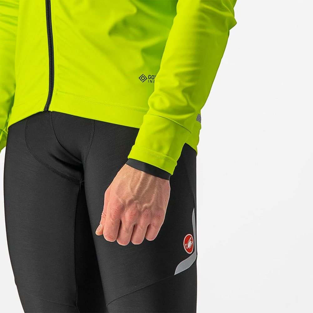 Castelli Herren Go Jacket Jacket, ELECTRIC LIME/BLACK