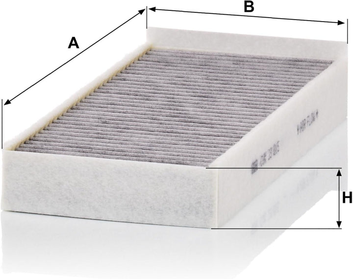 MANN-FILTER CUK 23 015-2 Innenraumfilter – Kabinenluftfilter Satz (2er Set) mit Aktivkohle – Für PKW