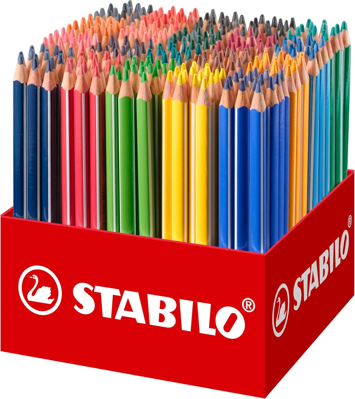 Dreikant-Buntstift - STABILO Trio dick - 300er Pack - in 20 verschiedenen Farben, 300er Pack