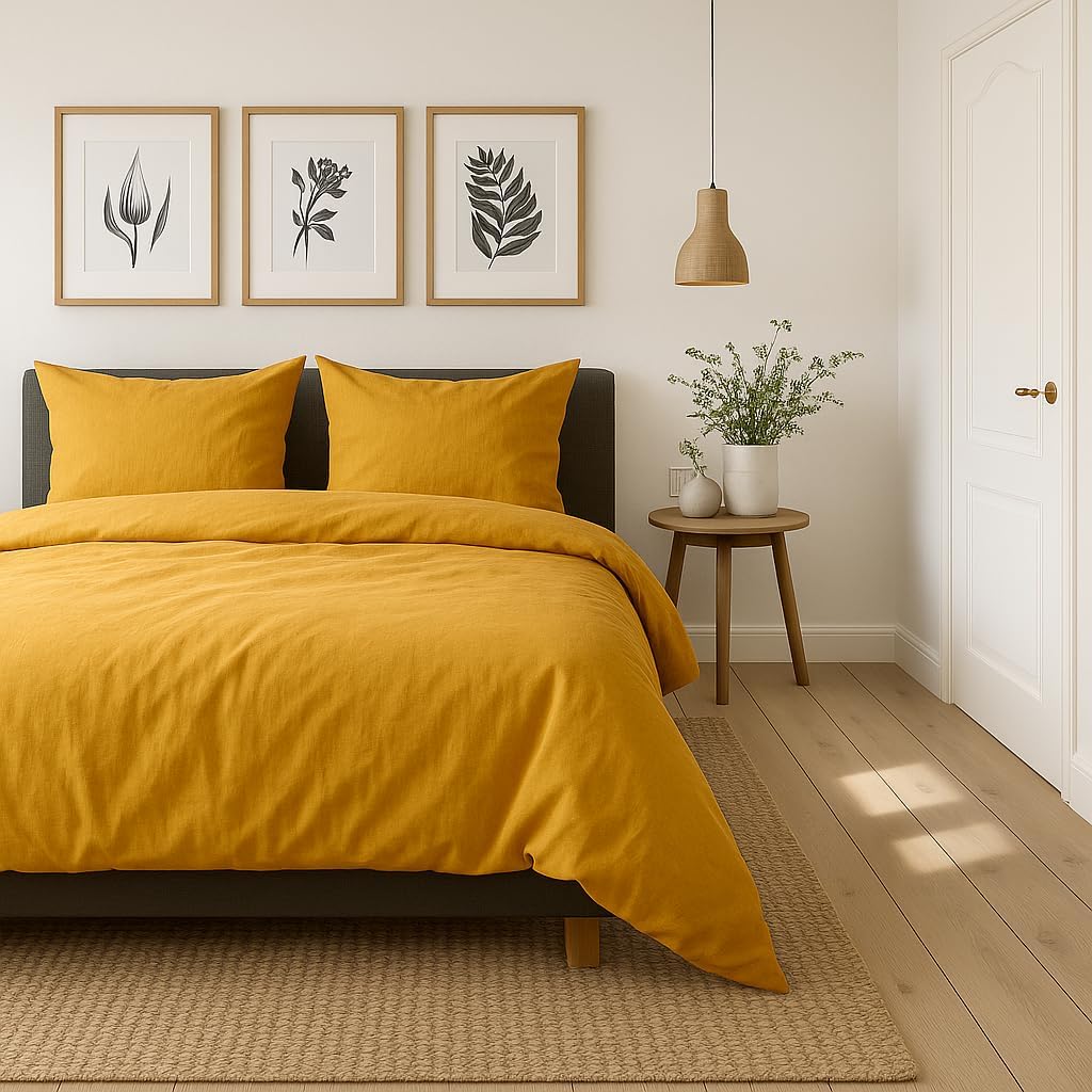 VelvetHome Deluxe Bettwäsche 135x200 Baumwolle Bettbezug 135x200 cm mit Kissenbezug 80x80 cm Hohe Qu