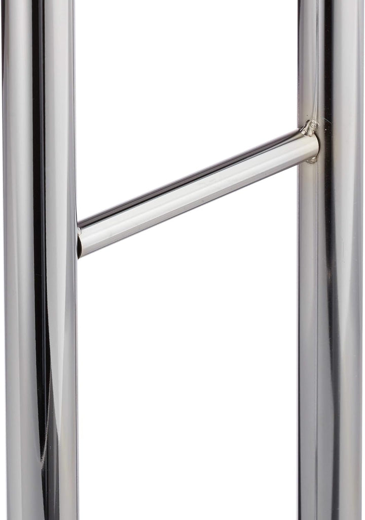 Relaxdays Herrendiener Chrom, Stummer Diener, freistehender Handtuchhalter, doppelter Bügel, HBT: 10