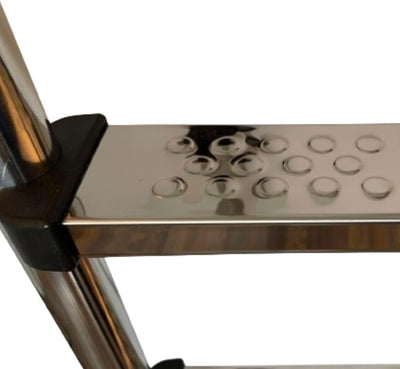 EVOLUTION 4E Einbauleiter eng 4-stufig V2A Edelstahl Pool Handlauf