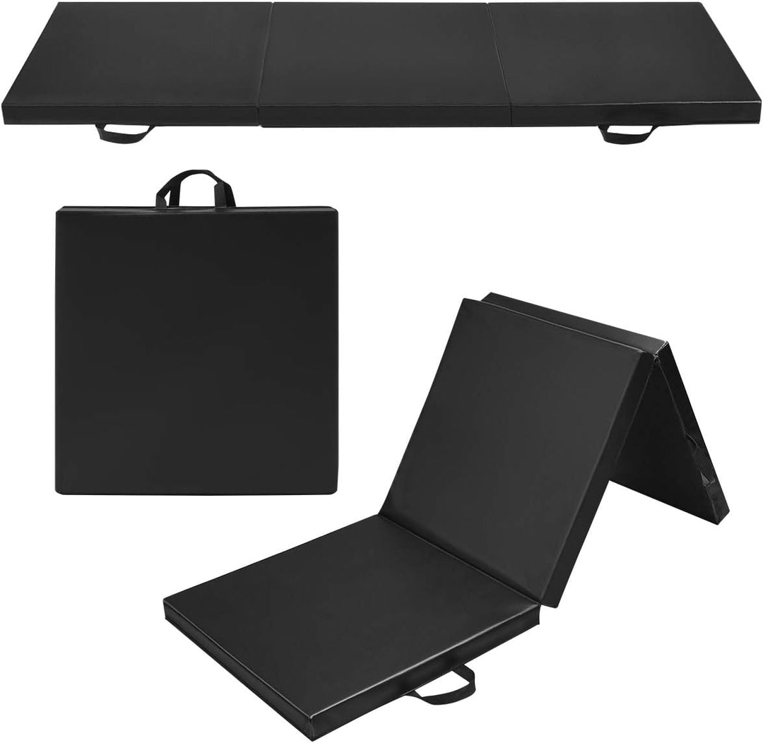 COSTWAY 180 x 60 x 5 cm Weichbodenmatte klappbar, Gymnastikmatte tragbar, Yogamatte wasserabweisend,