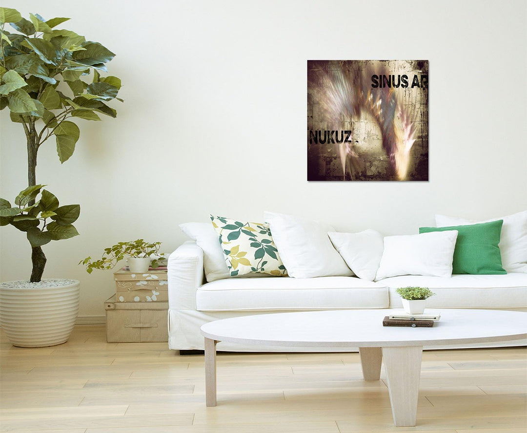 Paul Sinus Art Bild auf Leinwand Abstrakt325_60x60cm Abstraktes Bild - Fremde Sehnuscht - quadratisc