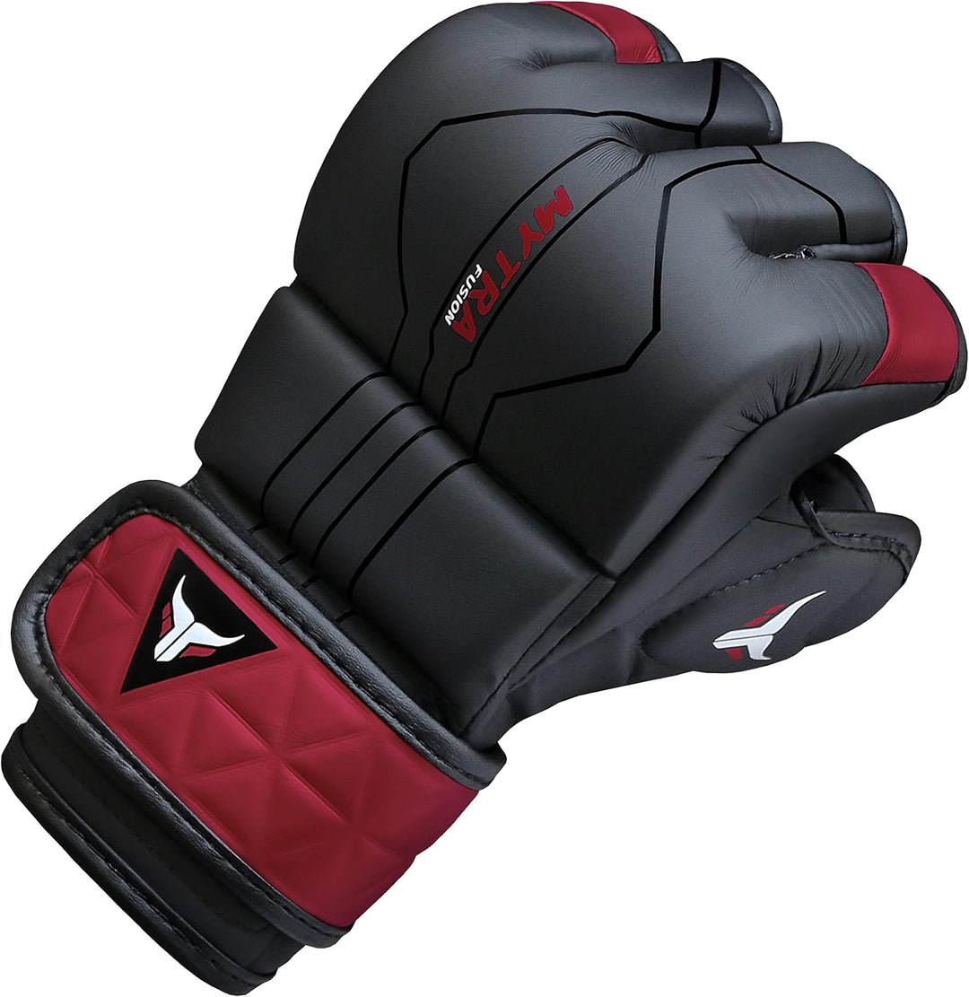 MMA Handschuhe für Herren und Damen — Atmungsaktive Open-Palm Sparring Handschuhe, Grappling Handsch