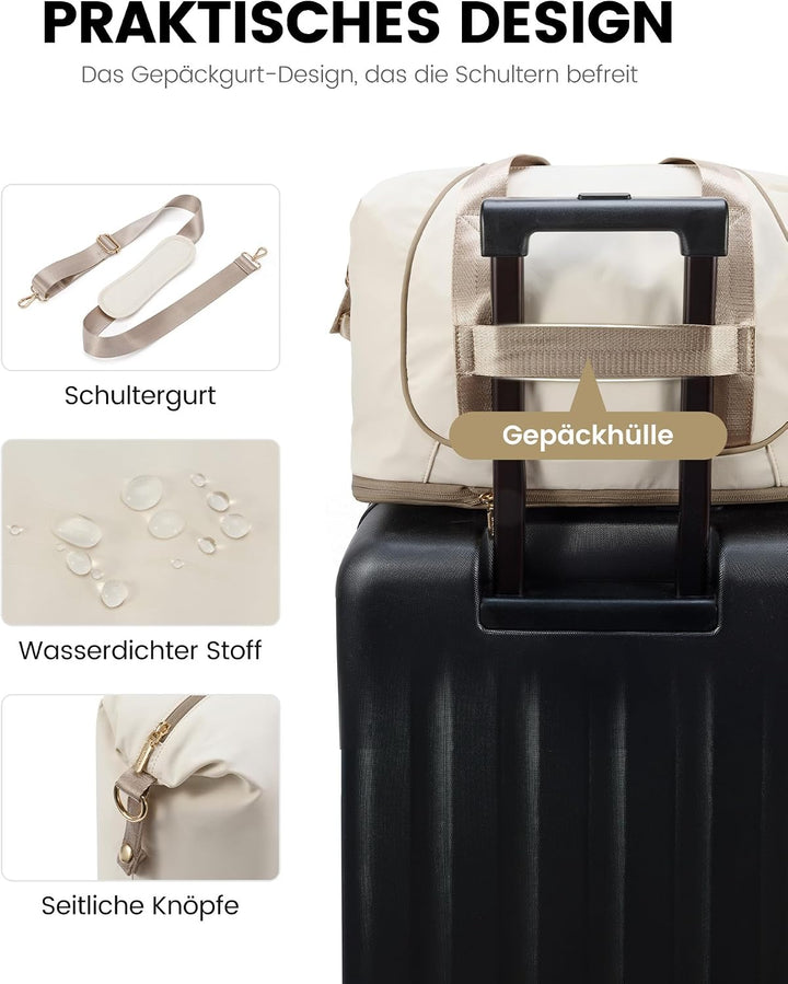 LOVEVOOK Ryanair Handgepäck 40x30x20, Erweiterbare Handgepäck Tasche für Flugzeug, Faltbare Kleine R