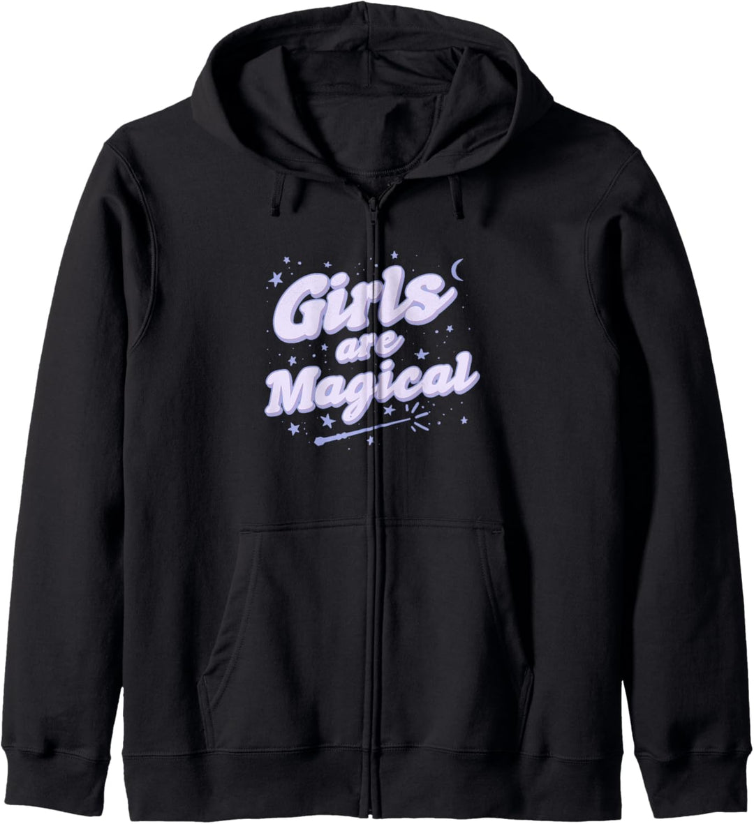 Girls Are Magical Magic Wand and Stars Kapuzenjacke