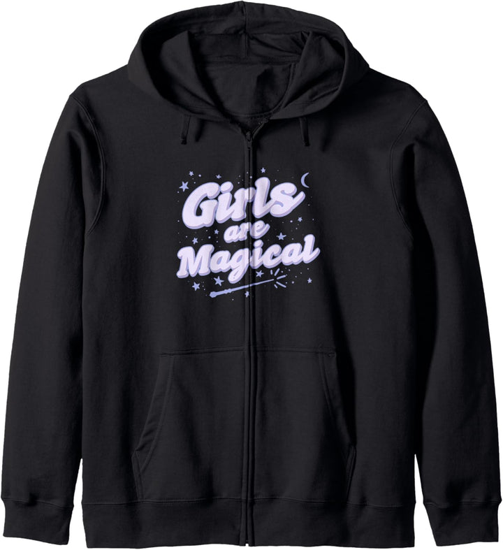Girls Are Magical Magic Wand and Stars Kapuzenjacke
