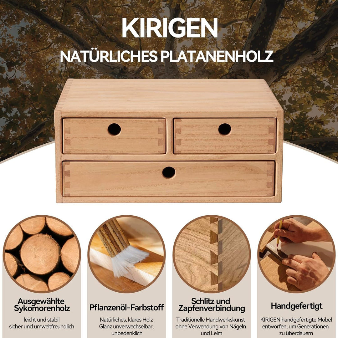 KIRIGEN Schreibtisch-Organizer aus Holz Bürobedarf Ablage aufgeräumt Aufbewahrungsregal Schrank Schm