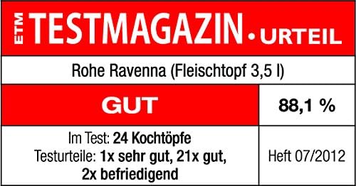 Rohe Germany Fleischtopf Ravenna 20 cm, Edelstahl 18/10, Inhalt ca. 3,5 ltr Fleischtopf 20 cm Durchm