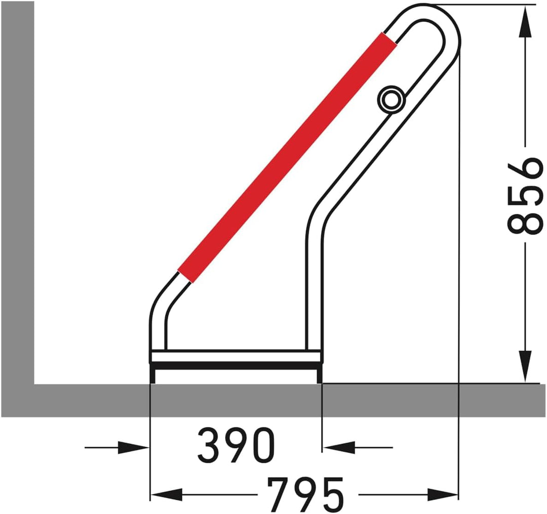 Anlehnparker 0502 XBF | einseitig | Fahrradständer für 2 Fahrräder | zum Aufdübeln | Stahl verzinkt