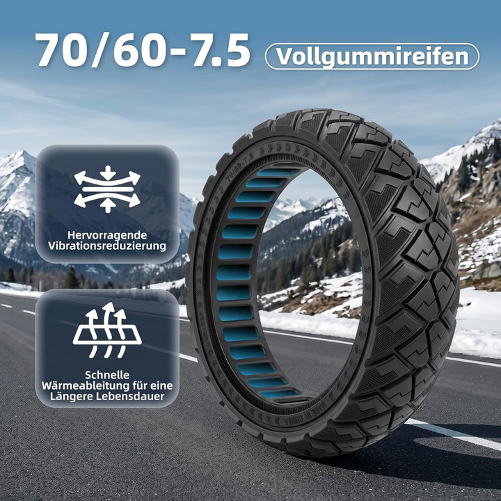 70/60-7,5 Vollreifen für Segway Ninebot ZT3 / ZT3 Pro Elektroroller 11 Zoll Ersatzreifen Vollgummire
