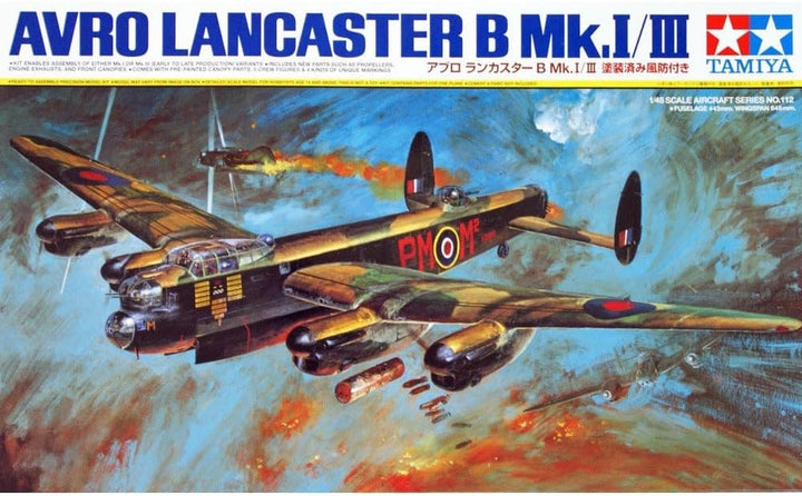 Tamiya 300061112-1:48 Avro Lancester B Mk I/III, Flugzeug