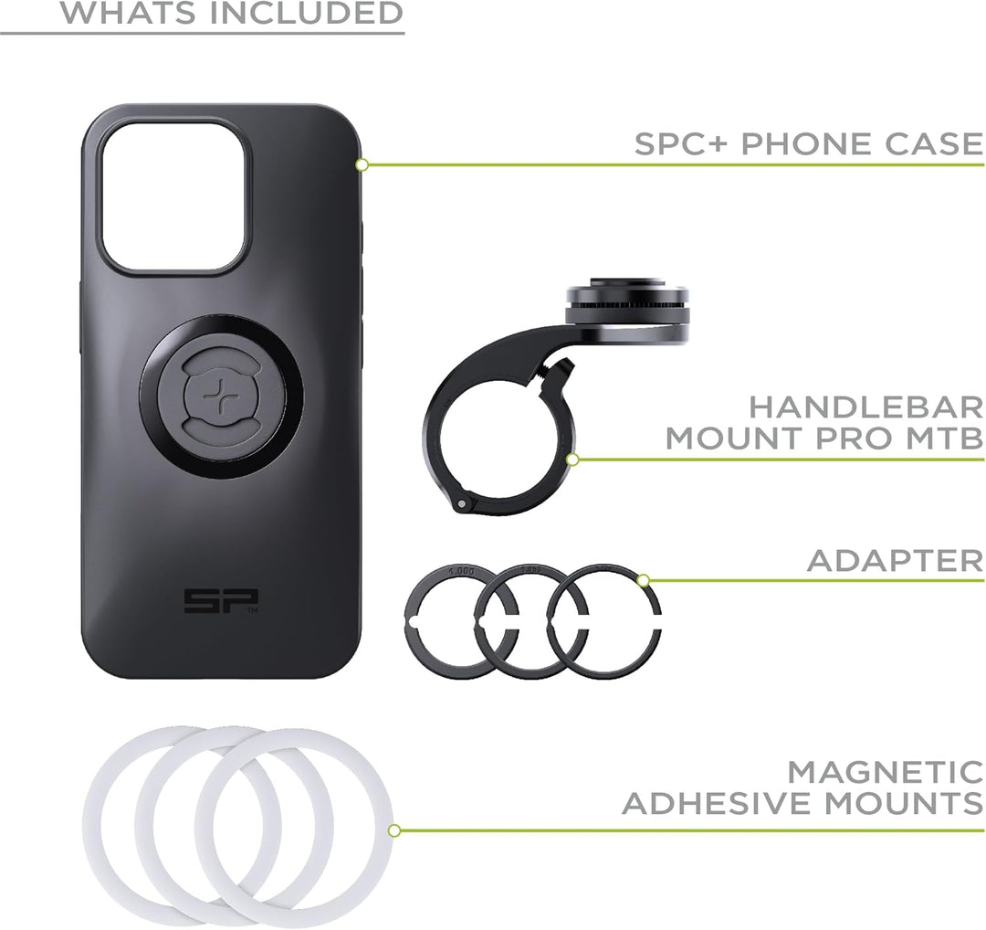 SP CONNECT Mountain Bike Bundle |SPC+| kompatibel mit iPhone 14 Pro | Handyhalter für Mountainbike|