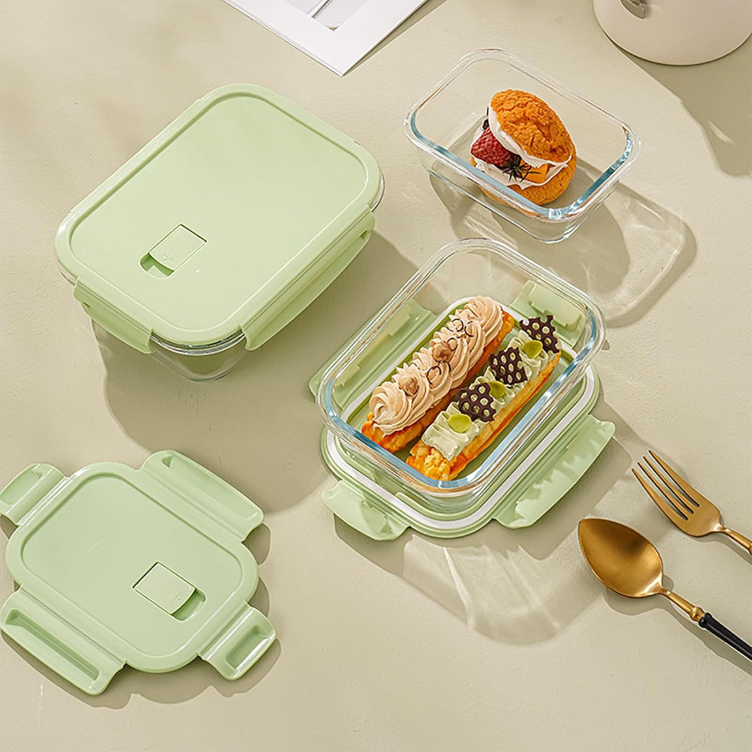 MerryNine Frischhaltedosen mit Deckel, 10 Stück Glas Meal Prep Container Auslaufsicher Luftdicht Gla