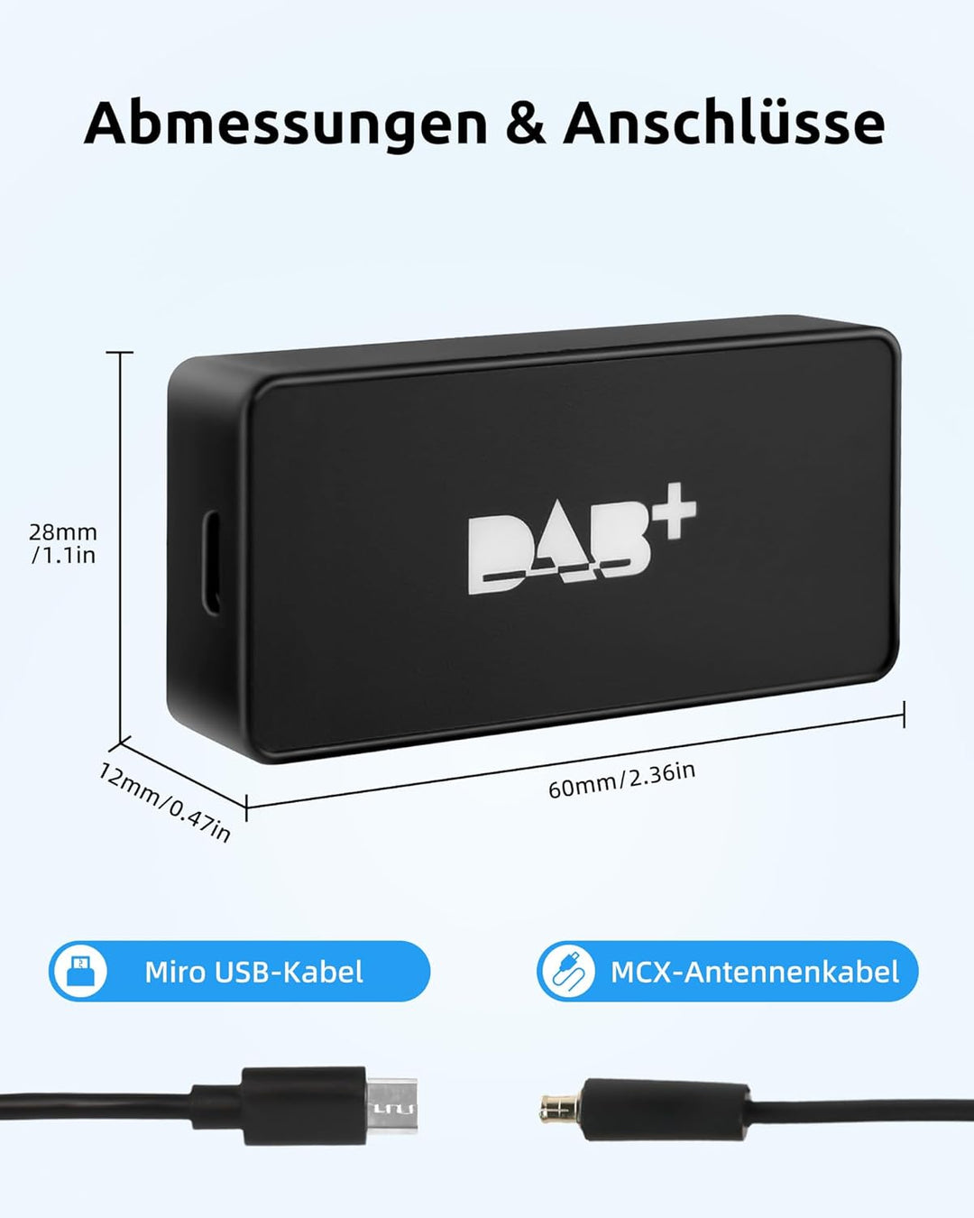 ESSGOO DAB/DAB+ Empfängeradapter für Android 5.1 Autoradio, Android Car Stereo DAB Plus Radioempfäng
