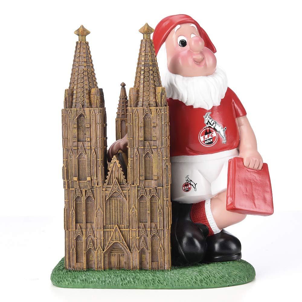 1. FC Köln Gartenzwerg - Dom - Zwerg, Garden gnom - Plus Lesezeichen I Love Köln