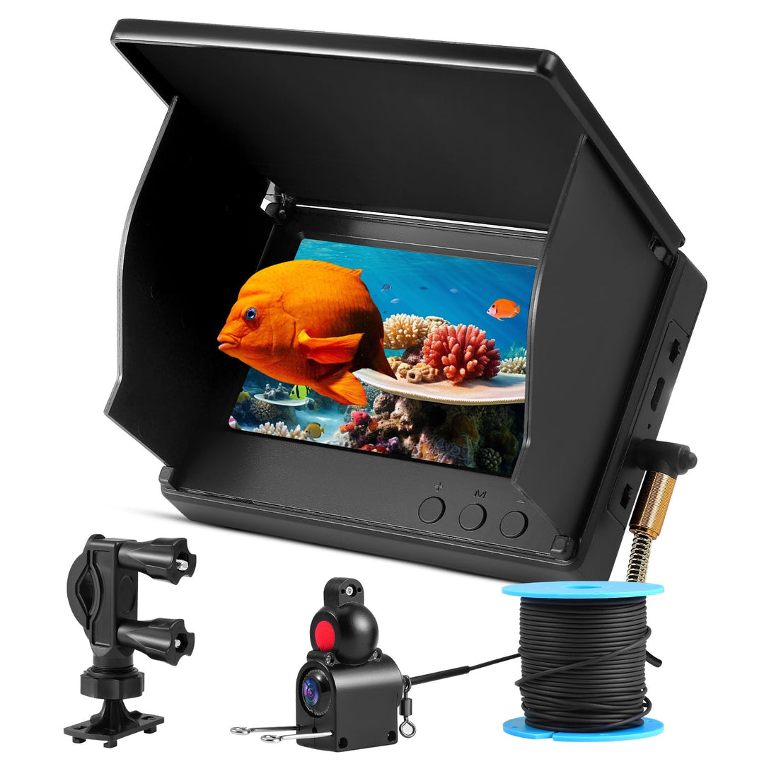 Fischfinder, Unterwasserkamera Angeln, 1080PHD, 4.3Zoll IPS Display, 2000 Helligkeit, IP68 Wasserdic