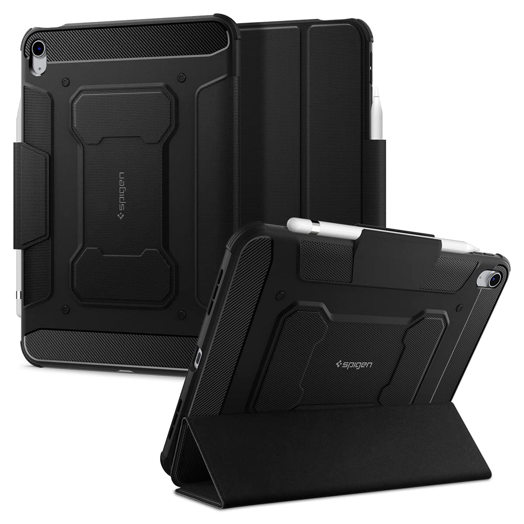 Spigen Rugged Armor Pro Hülle Case kompatibel mit iPad 10. Generation 2022 10,9 Zoll -Schwarz