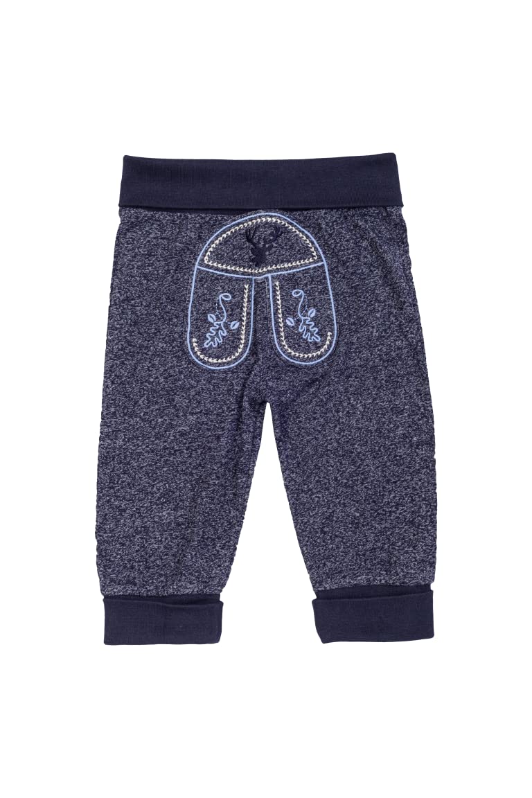 Isar-Trachten Babyhose Jogginghose im Lederhosenstil 100% Baumwolle 80 Jeansblau, 80 Jeansblau