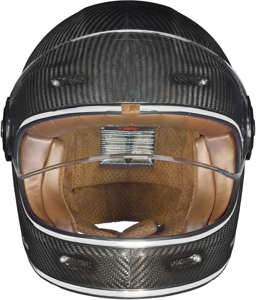rueger-helmets Carbon Jethelm Integralhelm Motorradhelm Chopper Café Racer Sonnenvisier Bobber, RT-8