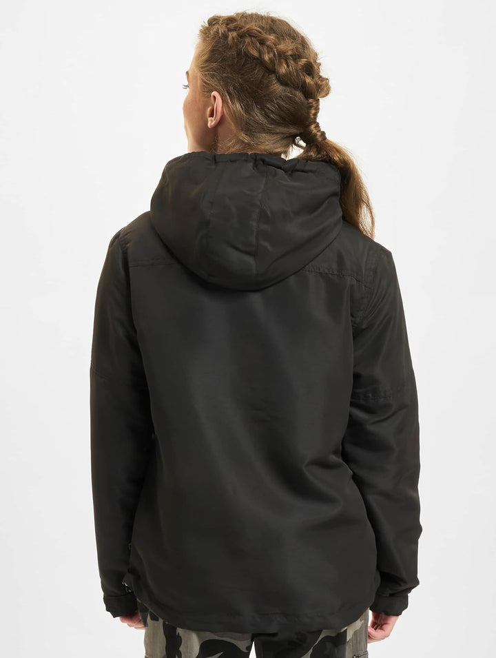 Brandit Windbreaker Fleecefutter mit Zipper Damen 3XL Schwarz, 3XL Schwarz