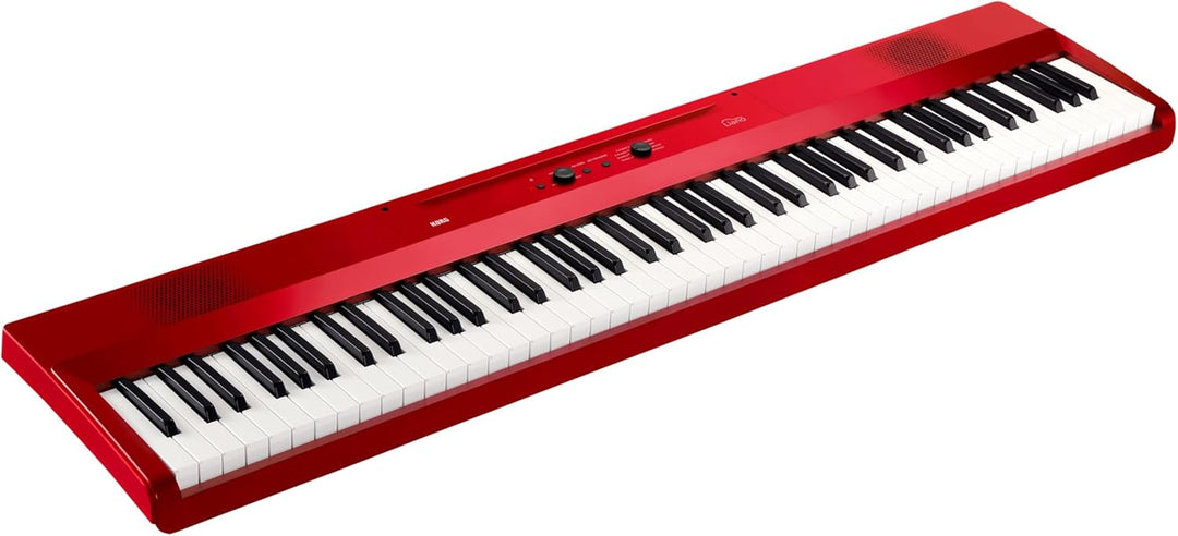 Korg – Liano L1 – Tragbares Digitalpiano mit Hochwertiger Soft-Touch-Tastatur – Metallisches Rot Red