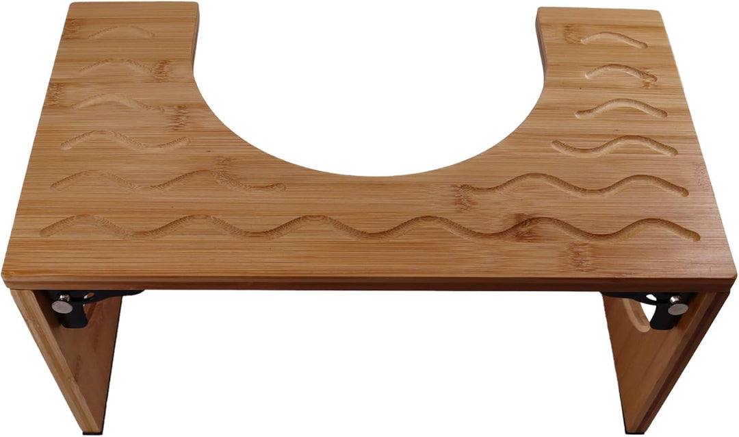 Lacers PurpleLine Toilettenhocker aus Bambus klappbar Ergonomischer WC-Hocker 400x250x205mm platzspa