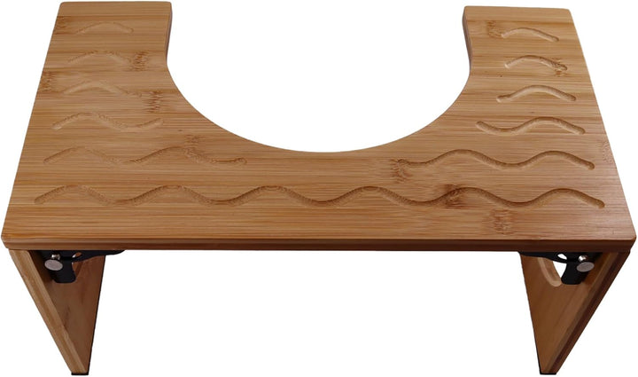 Lacers PurpleLine Toilettenhocker aus Bambus klappbar Ergonomischer WC-Hocker 400x250x205mm platzspa