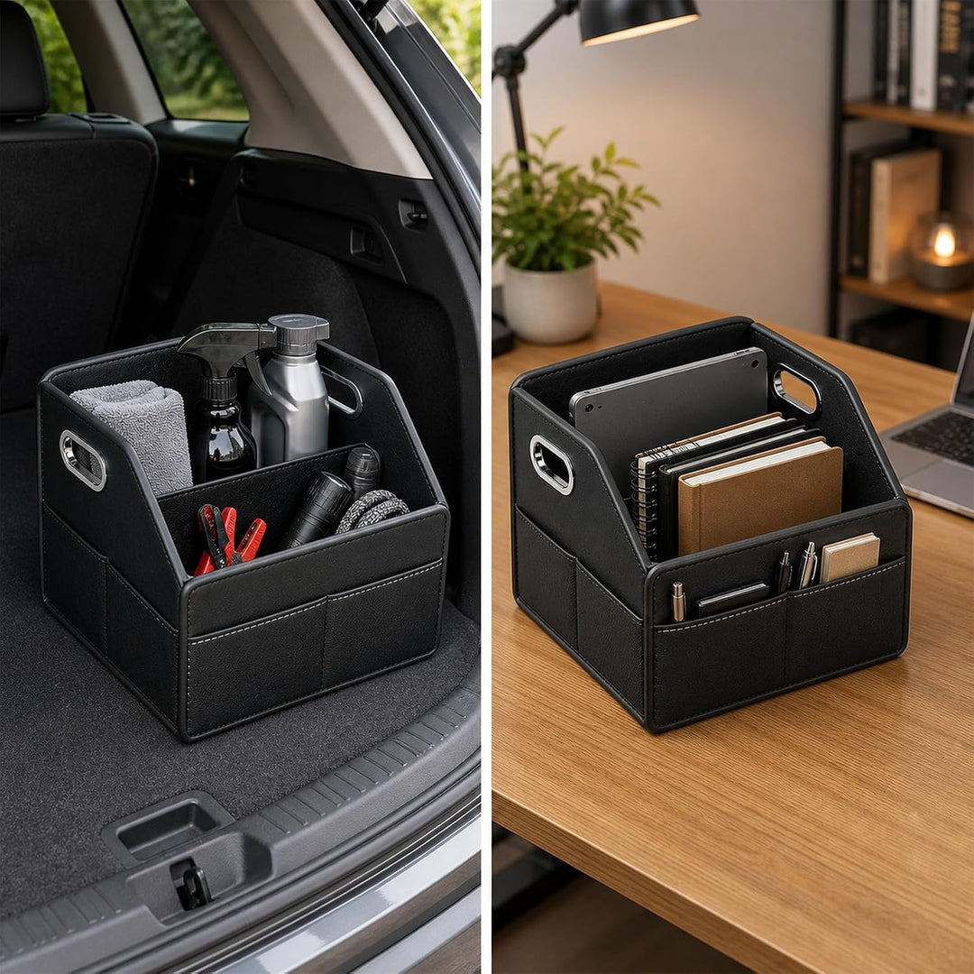 Kofferraum Organizer, Faltbar Auto Organizer mit Metallgriffen