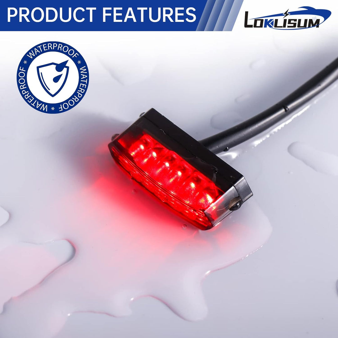 Motorrad Rücklicht, 12V 6 LED Mini Stop Motorrad Universal Rücklicht Led Bremslicht für Motorräder D
