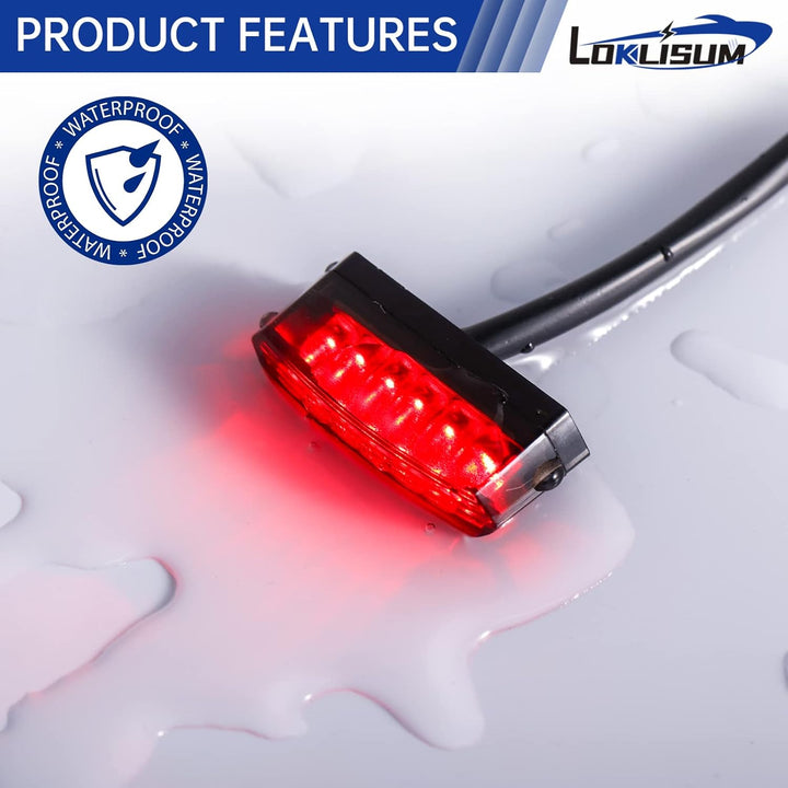 Motorrad Rücklicht, 12V 6 LED Mini Stop Motorrad Universal Rücklicht Led Bremslicht für Motorräder D