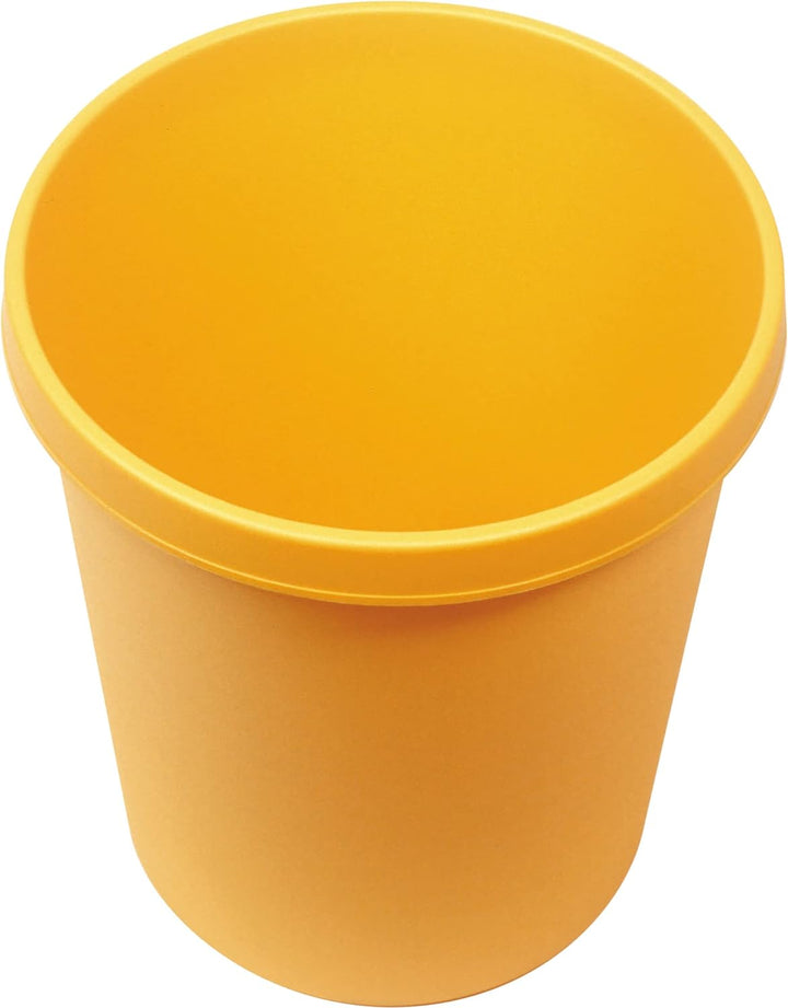 Helit H6106218 - Papierkorb „the german“ 45 Liter, gelb, mit umlaufendem Griffrand, aus Kunststoff,