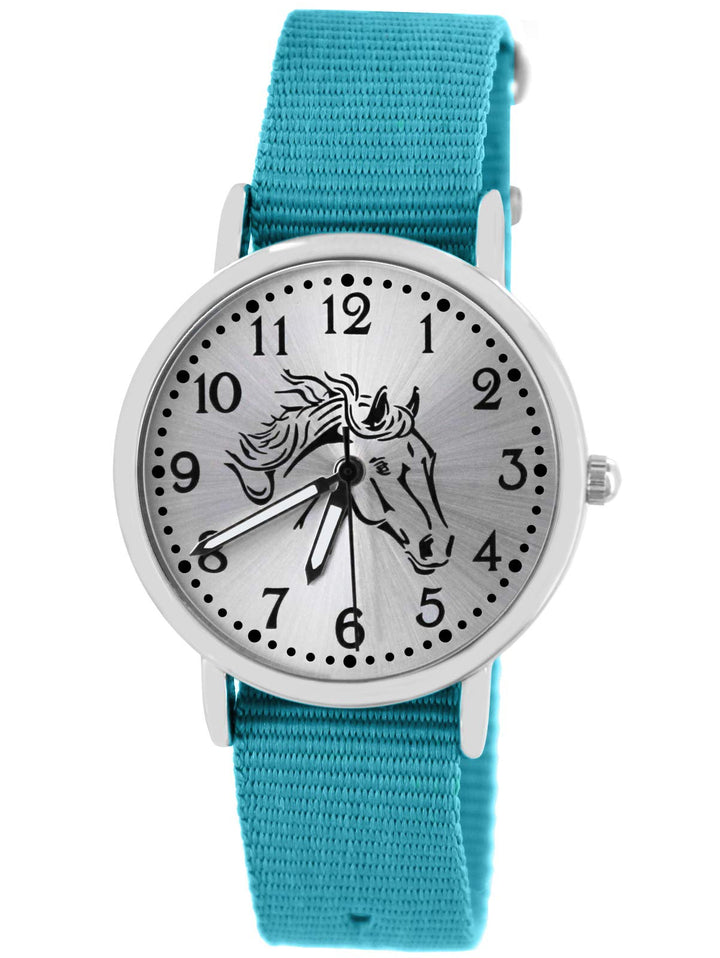 Pacific Time Kinder Uhr analog Quarz mit Textilarmband 10408