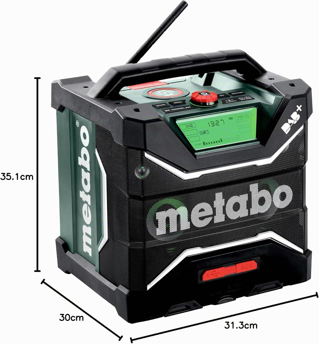 Metabo Akku-Baustellenradio RC 12-18 32W BT DAB+, 18 V, mit Bluetooth und AUX, Schutzklasse IP 54, R