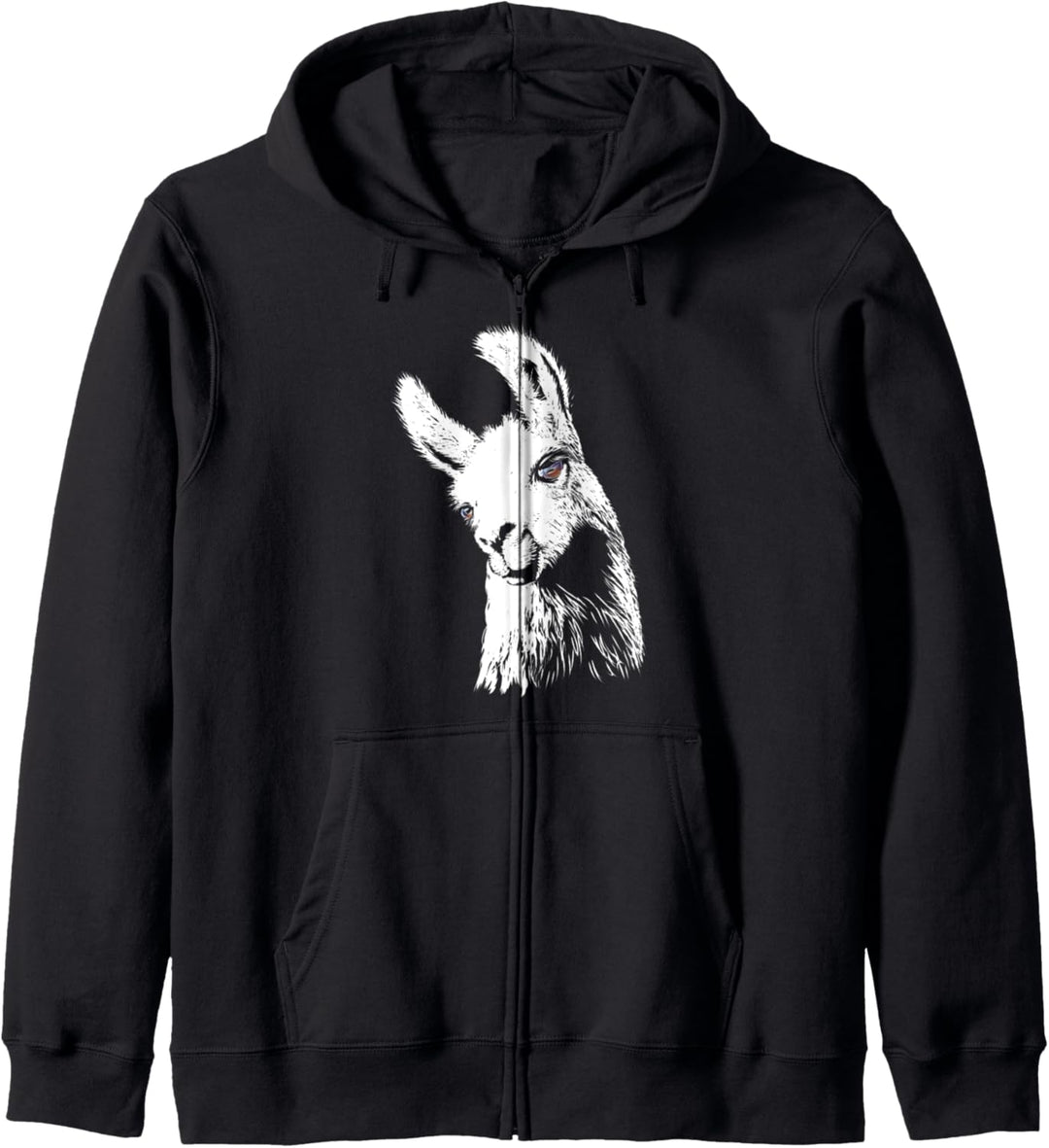 Cute Llama handgezeichnete Skizze künstlerisch Kapuzenjacke