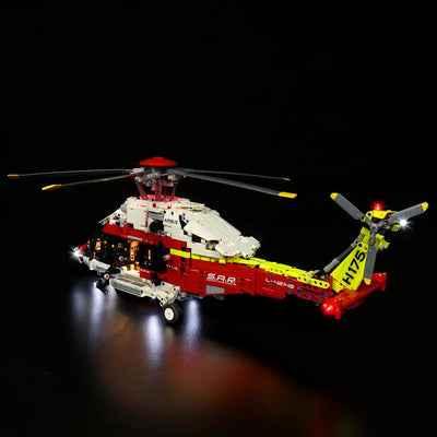 Led Licht Set für Lego Airbus H175 Rettungshubschrauber, Fernbedienung Dekorationsbeleuchtungsset fü