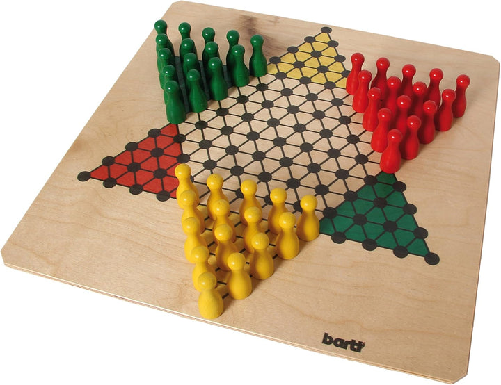 Bartl 107351 Brettspiel Halma gross aus Holz XXL Format 50cm x 50cm, Halma