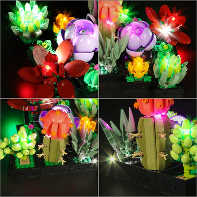 Led Licht Set für Lego Sukkulenten, Led Beleuchtungs Set für Lego 10309 Sukkulenten Botanical Collec