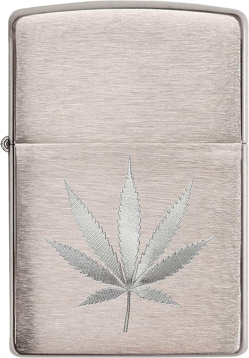 Zippo – Leaf Design Engraved, Chrome Brushed – Benzin Sturm-Feuerzeug, nachfüllbar, in hochwertiger