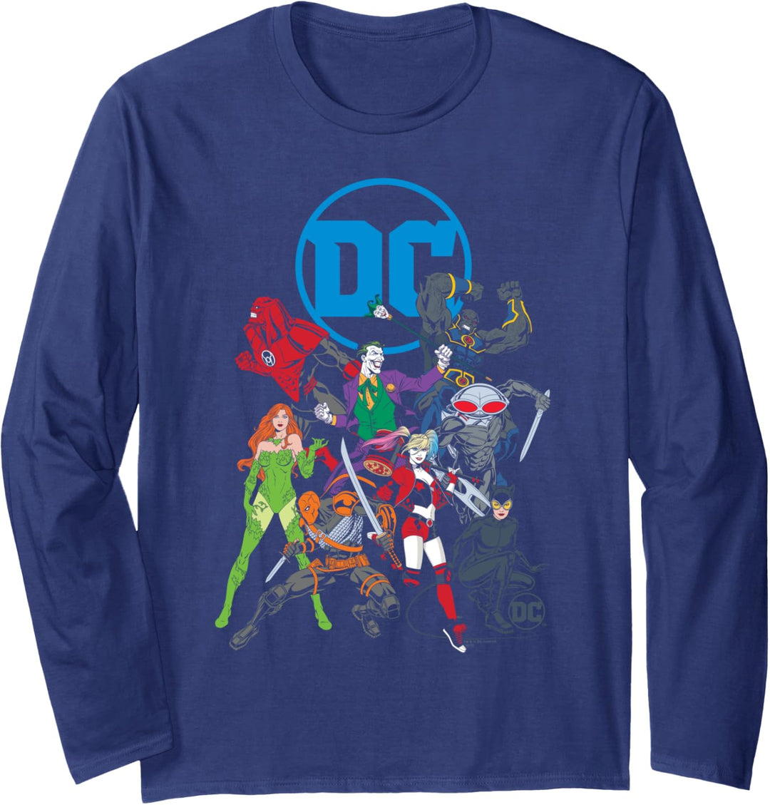 Justice League Villian Logo Langarmshirt