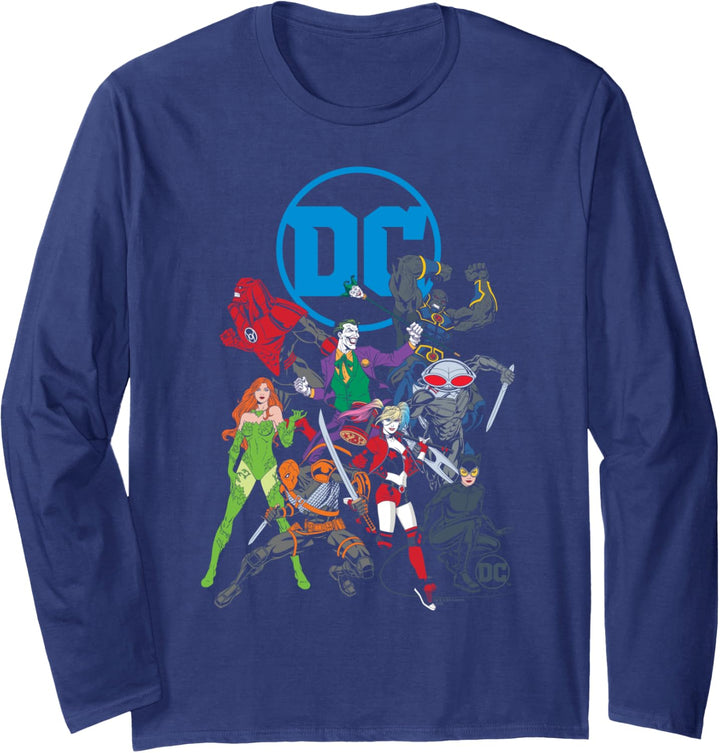 Justice League Villian Logo Langarmshirt