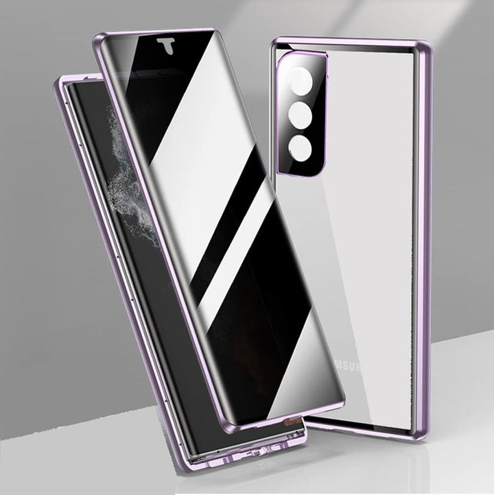 CeeEee Anti-Spy Case für Samsung S22+ Hülle 5G Ultra Dünn Magnetische Cover mit Dual Gehärtetem Glas