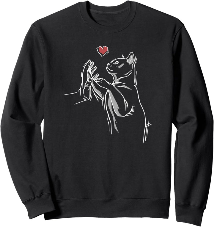 Katzenmotiv liebevolles high five Design Sweatshirt
