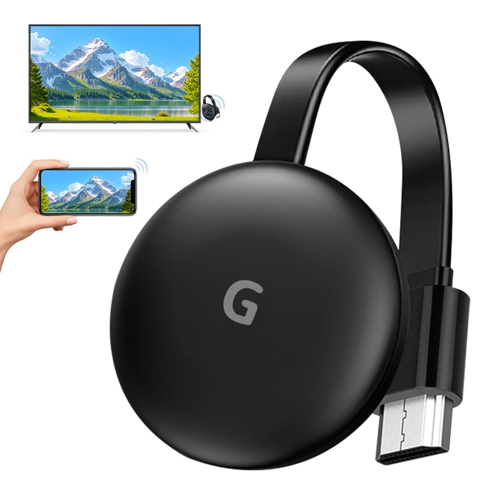 4K Full HD Miracast HDMI Dongle, 1080P Wireless HDMI Adapter, 5G Miracast Dongle, WiFi Display Dongl
