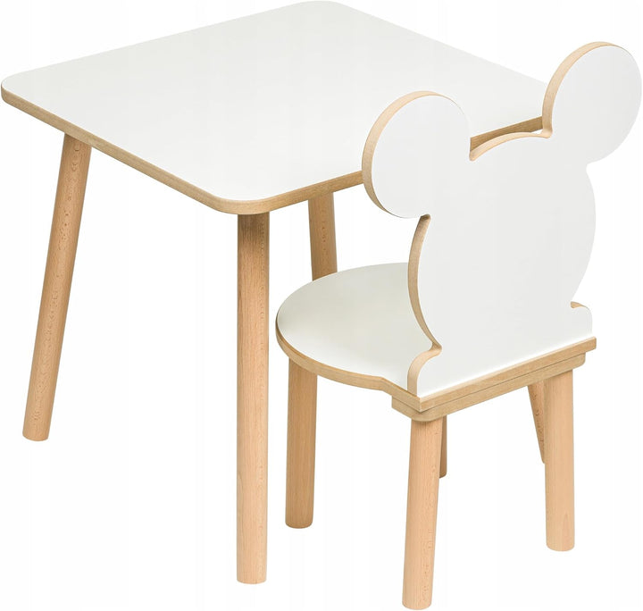 Kindertisch 50 x 50 x 47 cm – Quadratischer Holztisch für Kinderzimmer | MDF Spiel- &amp; Lerntisch Chil