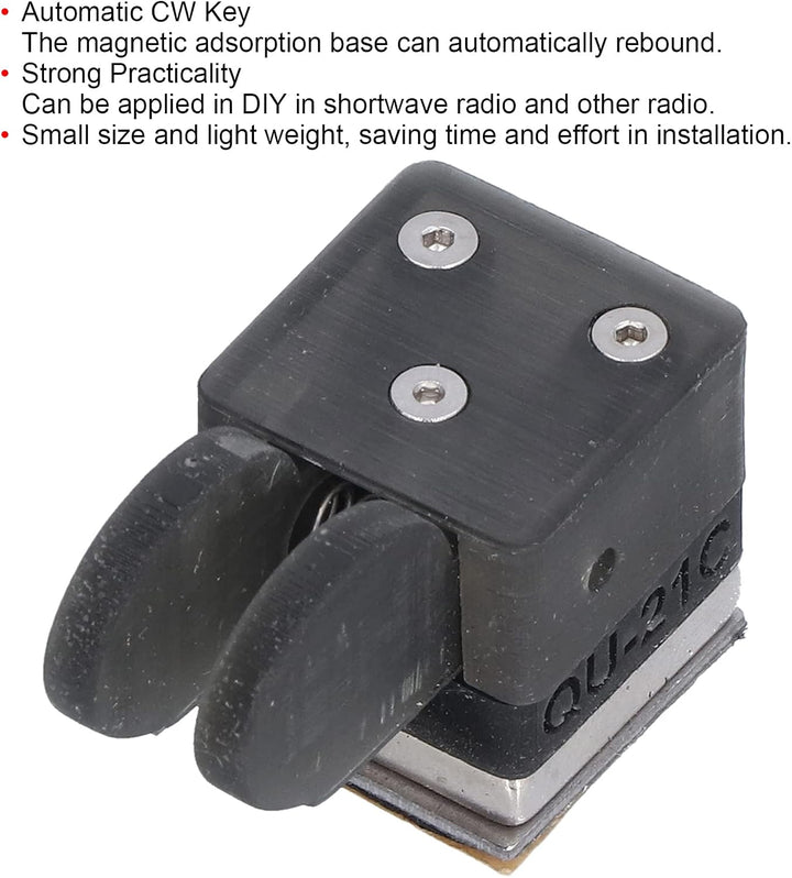 Morsecode-Tasten, Durable Dual Paddle CW Key Schwarz für Kurzwellenradio