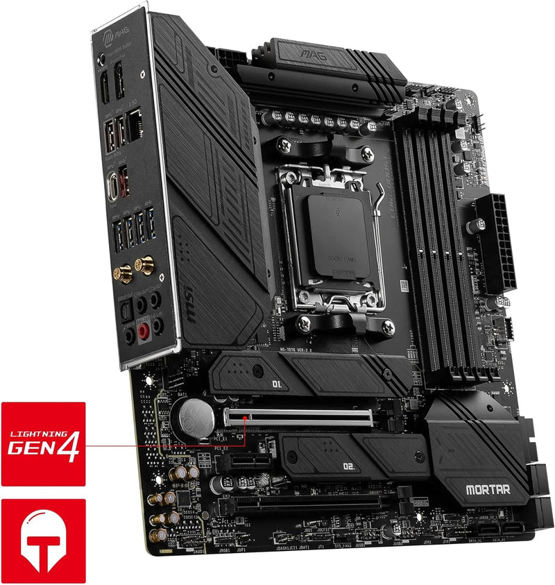 MSI MAG B650M Mortar WiFi Mainboard, Micro-ATX - Unterstützt AMD Ryzen 7000 Serie Prozessoren, AM5-1