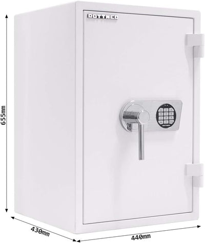 Profirst Möbeltresor Aptera 65 EN1 weiss Elektronikschloss Notbestromung von aussen 30 minütiger Feu